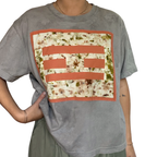 One of One Garden Dyed Quilt Block Tee - L