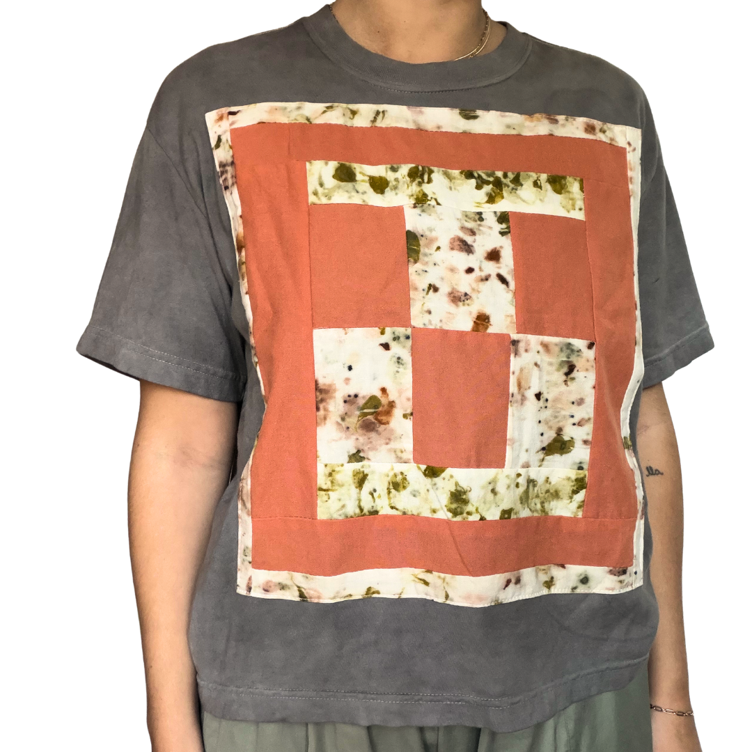 One of One Garden Dyed Quilt Block Tee - M
