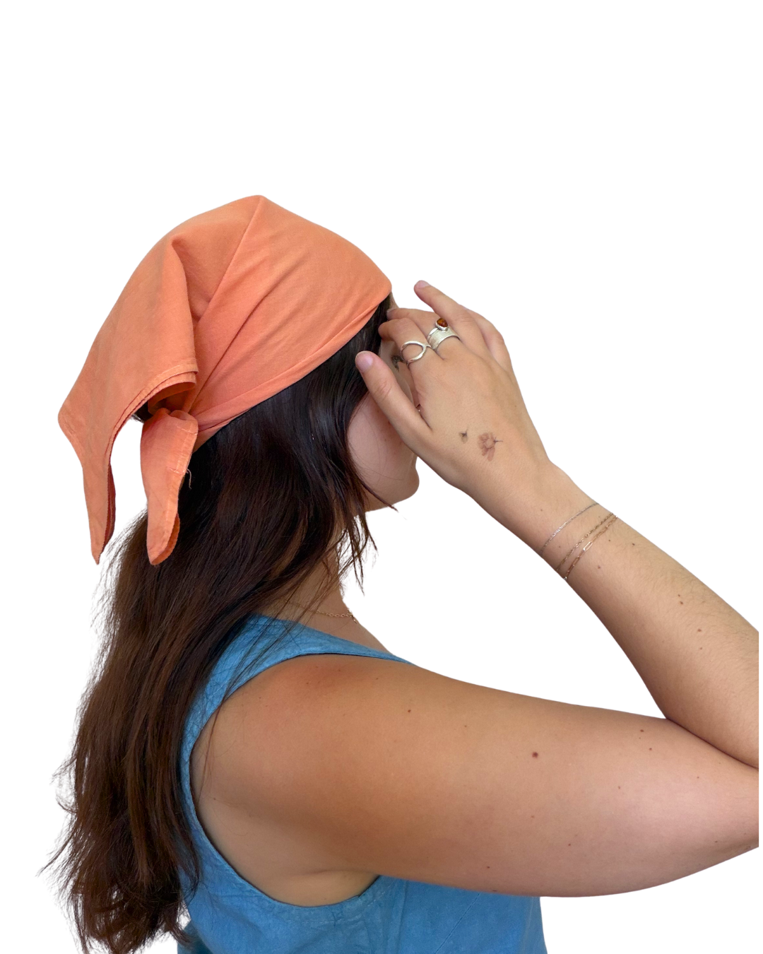 100% Organic Cotton Plant Dyed Bandana - Madder Root