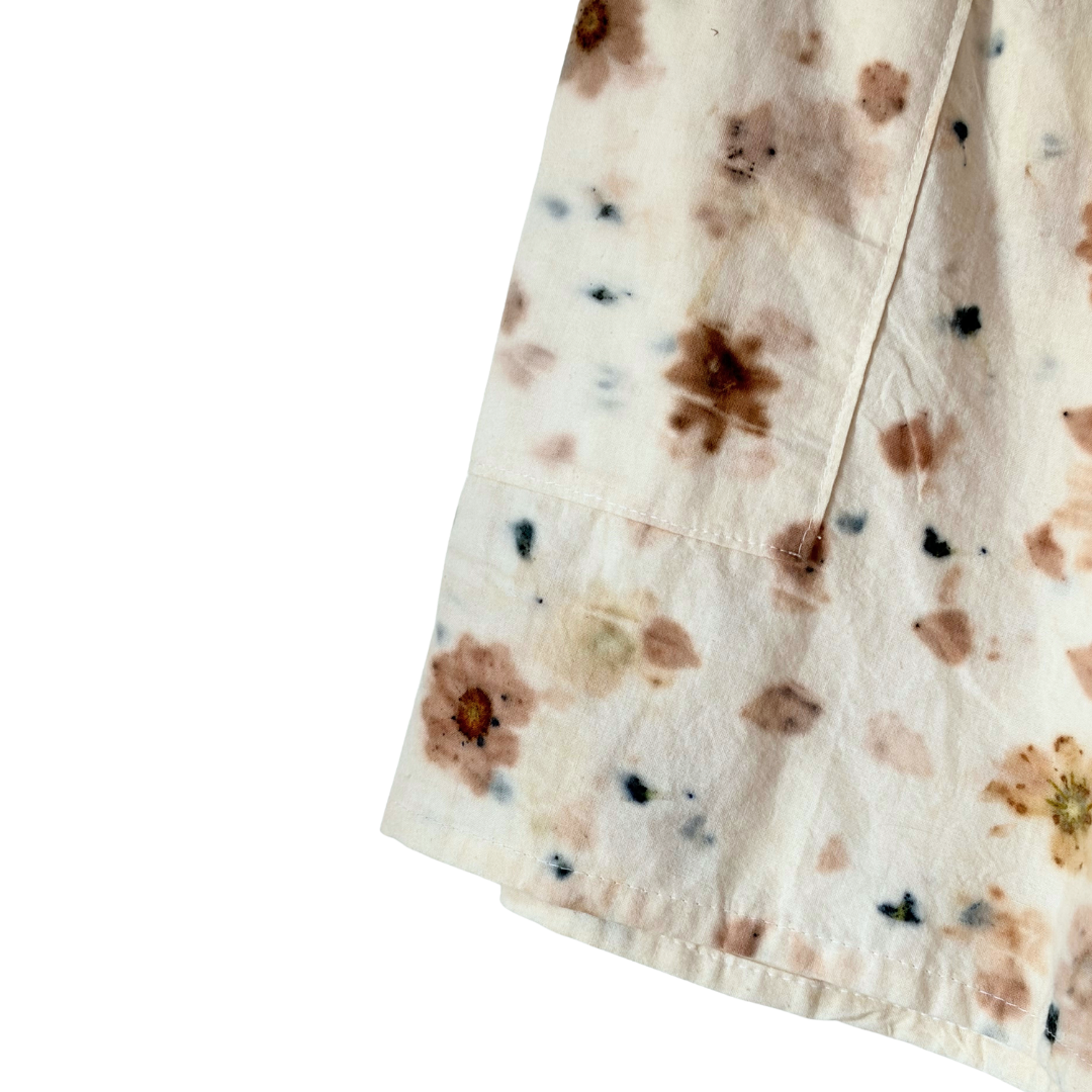 Fall Garden Flower Dyed Shorts - 100% Organic Cotton