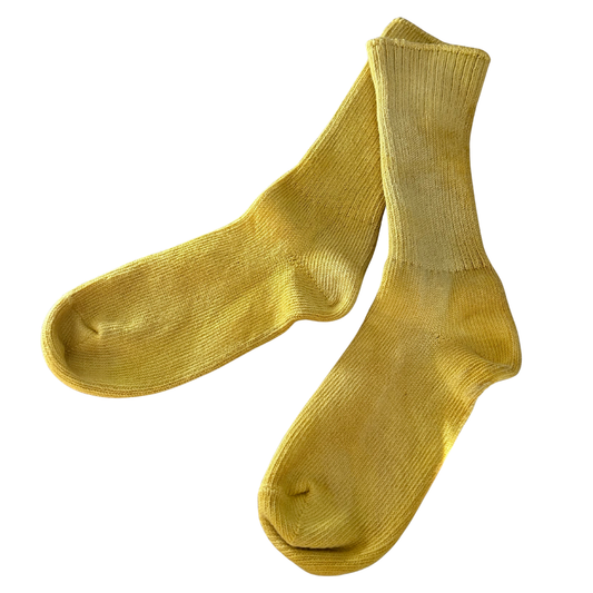 Marigold Dyed Organic Cotton Crew Socks