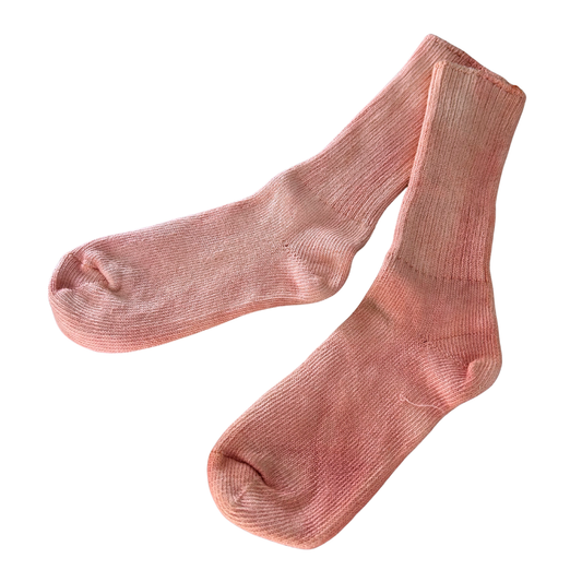 Madder Root Dyed Organic Cotton Crew Socks