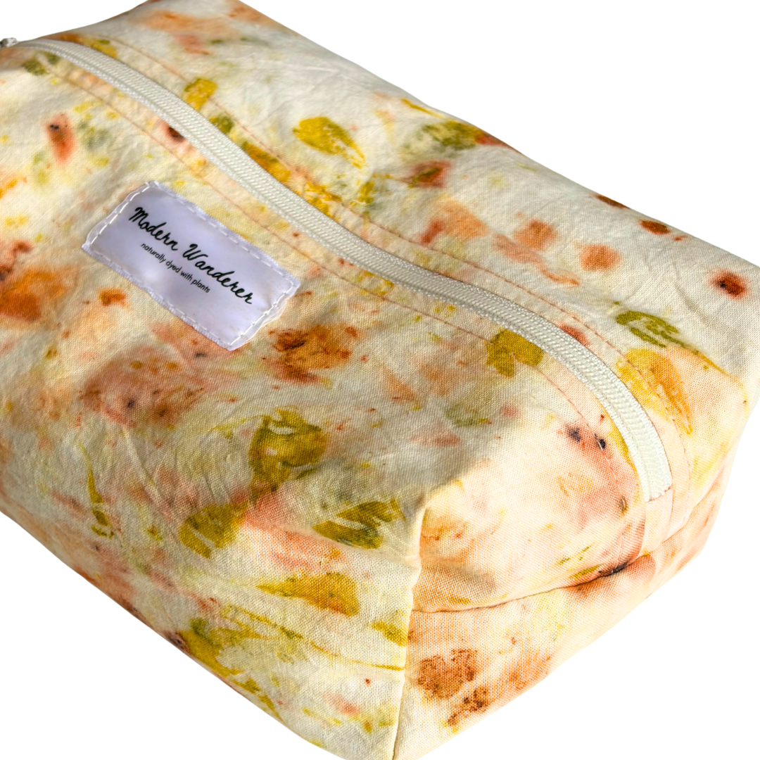 Flower Dyed Makeup Bag - Coreopsis + Marigold