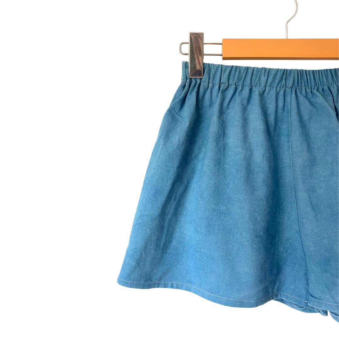 Indigo Dyed Shorts - 100% Organic Cotton