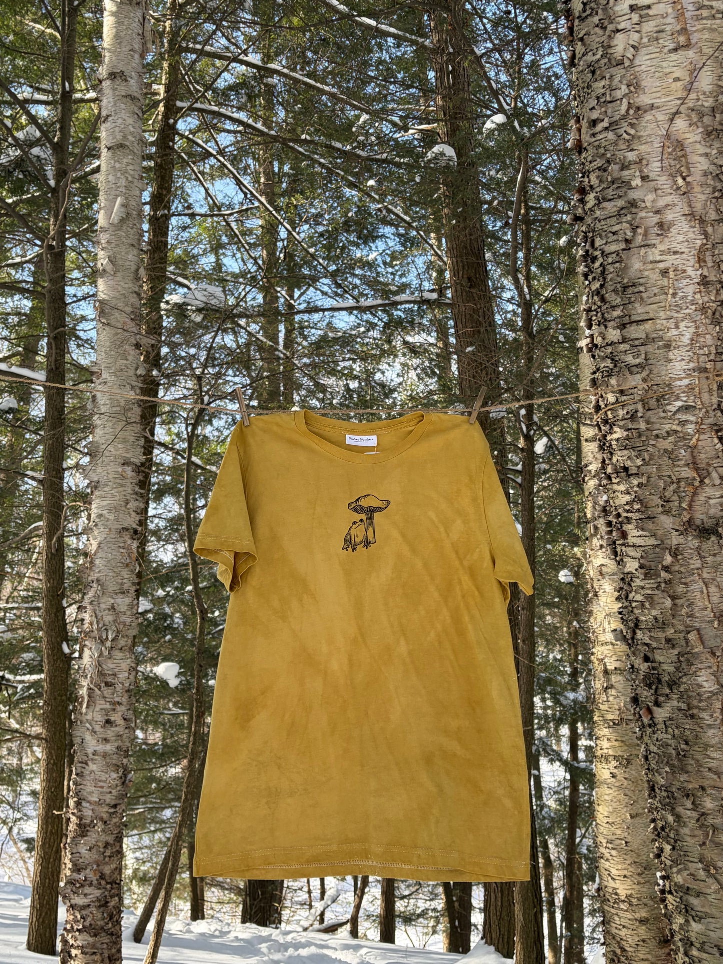Mushroom + Toad Plant Dyed Tee