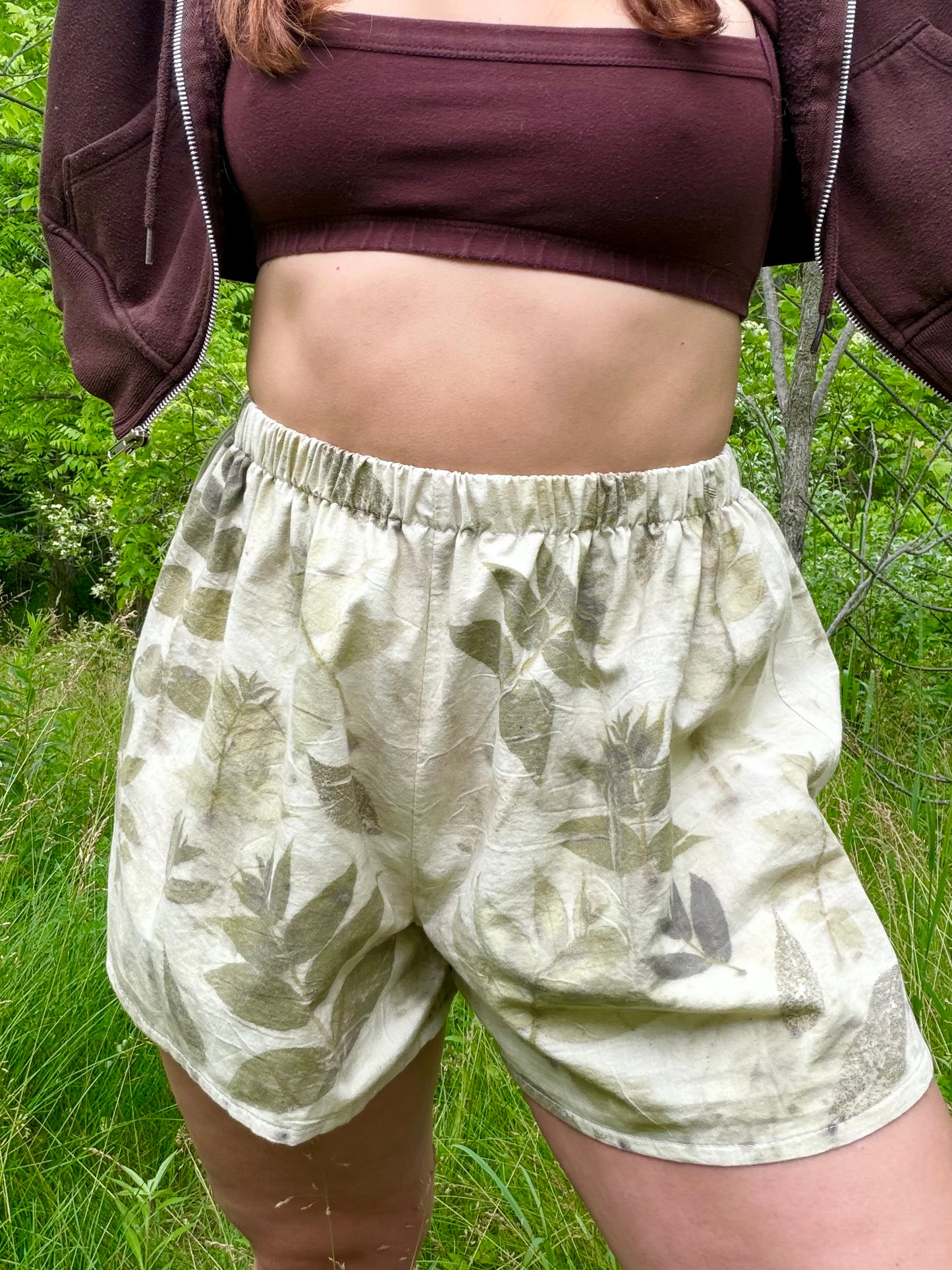 Black Walnut Dyed Shorts - 100% Organic Cotton (preorder)