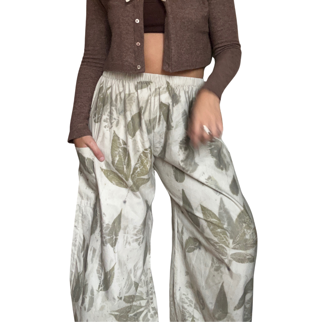 Black Walnut + Shagbark Hickory Dyed Pants - 100% Upcycled Cotton