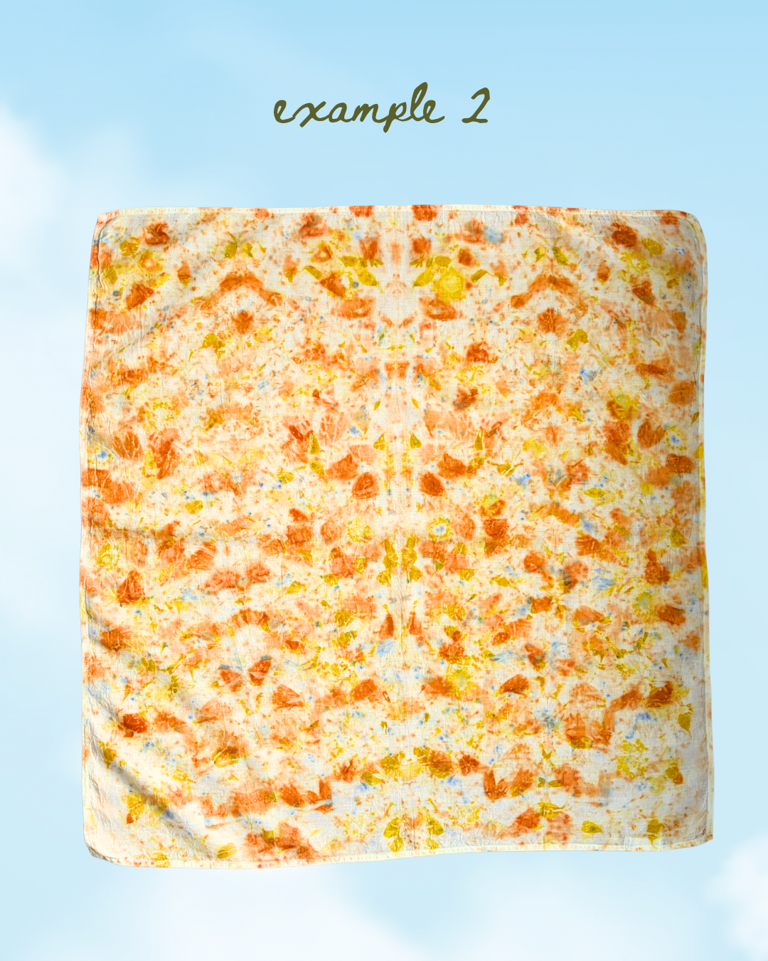 100% Organic Cotton Plant Dyed Bandana - Spring Garden Flowers