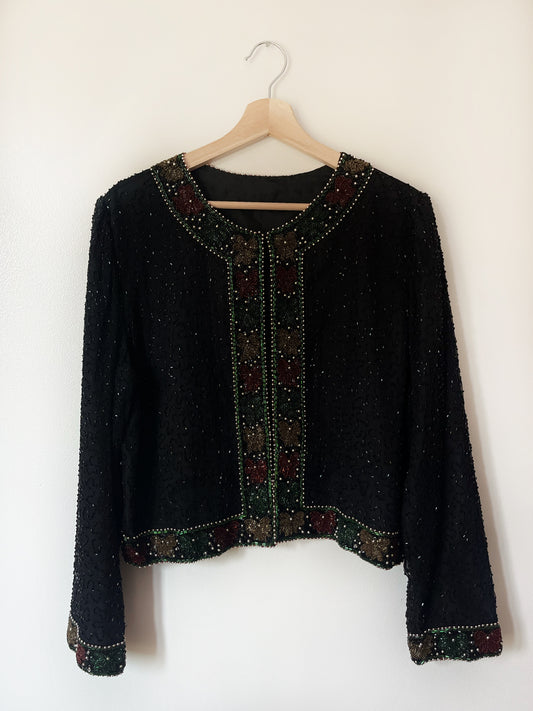 Vintage Beaded Coat - S/M