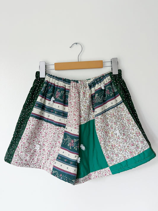 Upcycled Everyday Shorts- Quilted (S/M)