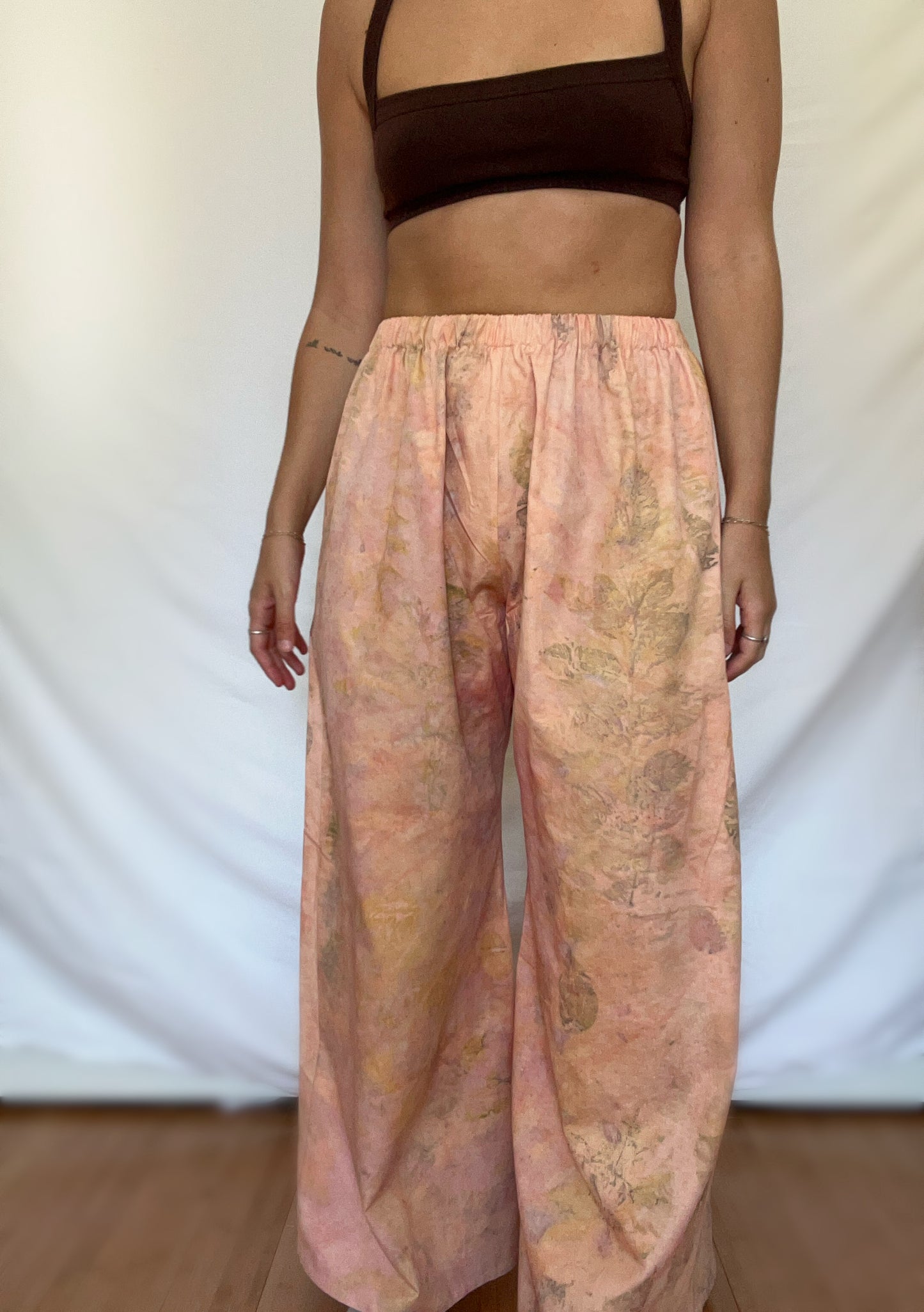 100% Cotton Plant Dyed Lounge Pant - Madder/Black Walnut - M/L