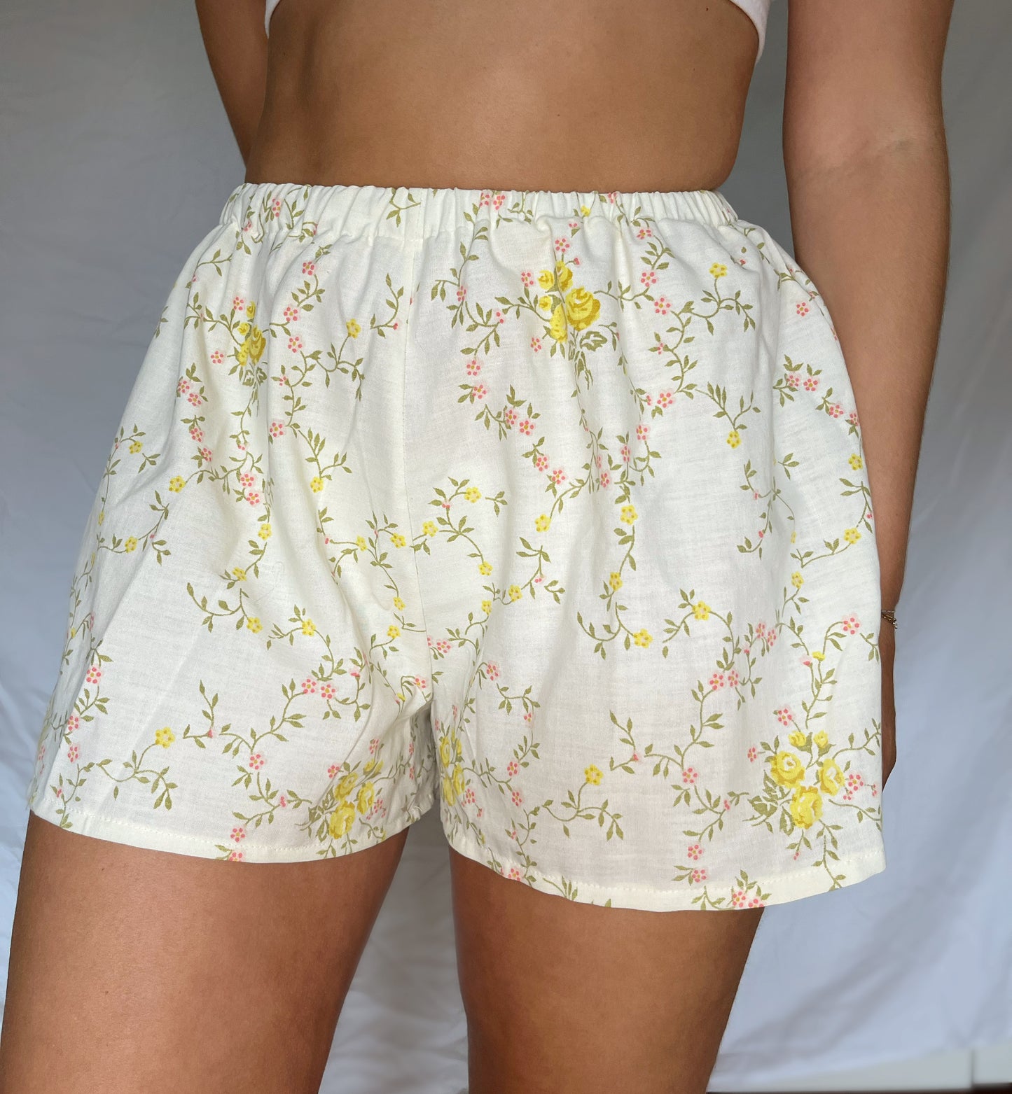 Upcycled Boxer Shorts- Floral (Multiple Sizes)