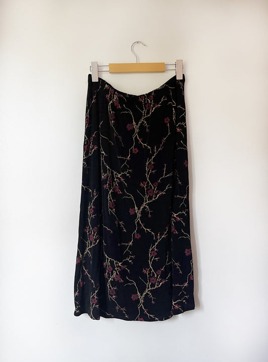 Vintage Cherry Blossom Skirt- M/L