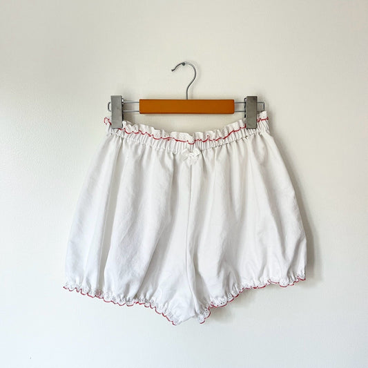 Upcycled White and Red Lace Bloomers - Multiple Sizes