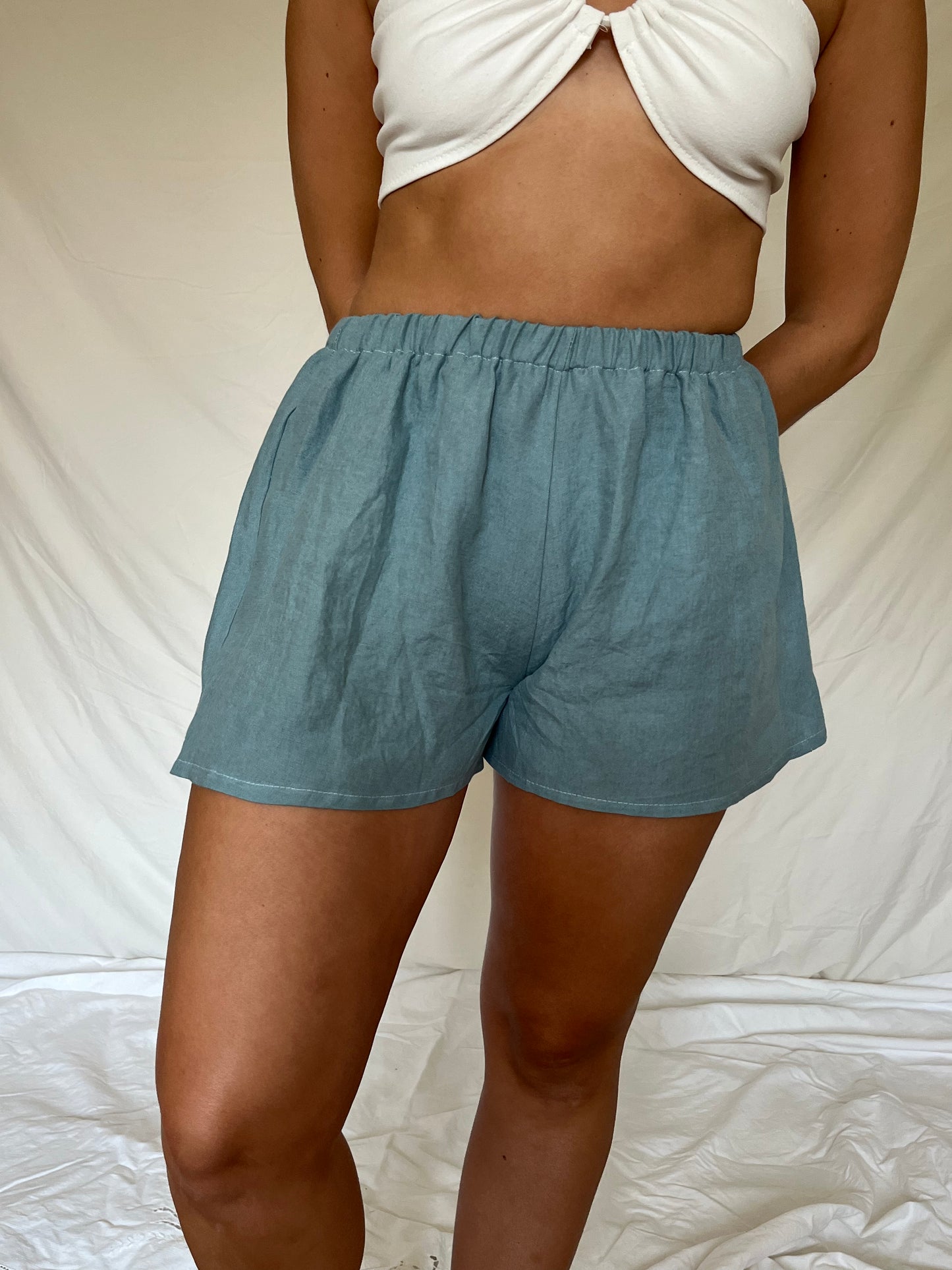 Upcycled 100% French Linen Boxer Shorts - Multiple Sizes