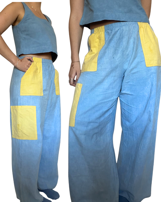 Indigo + Marigold Dyed Lounge Pants- 100% Organic Cotton
